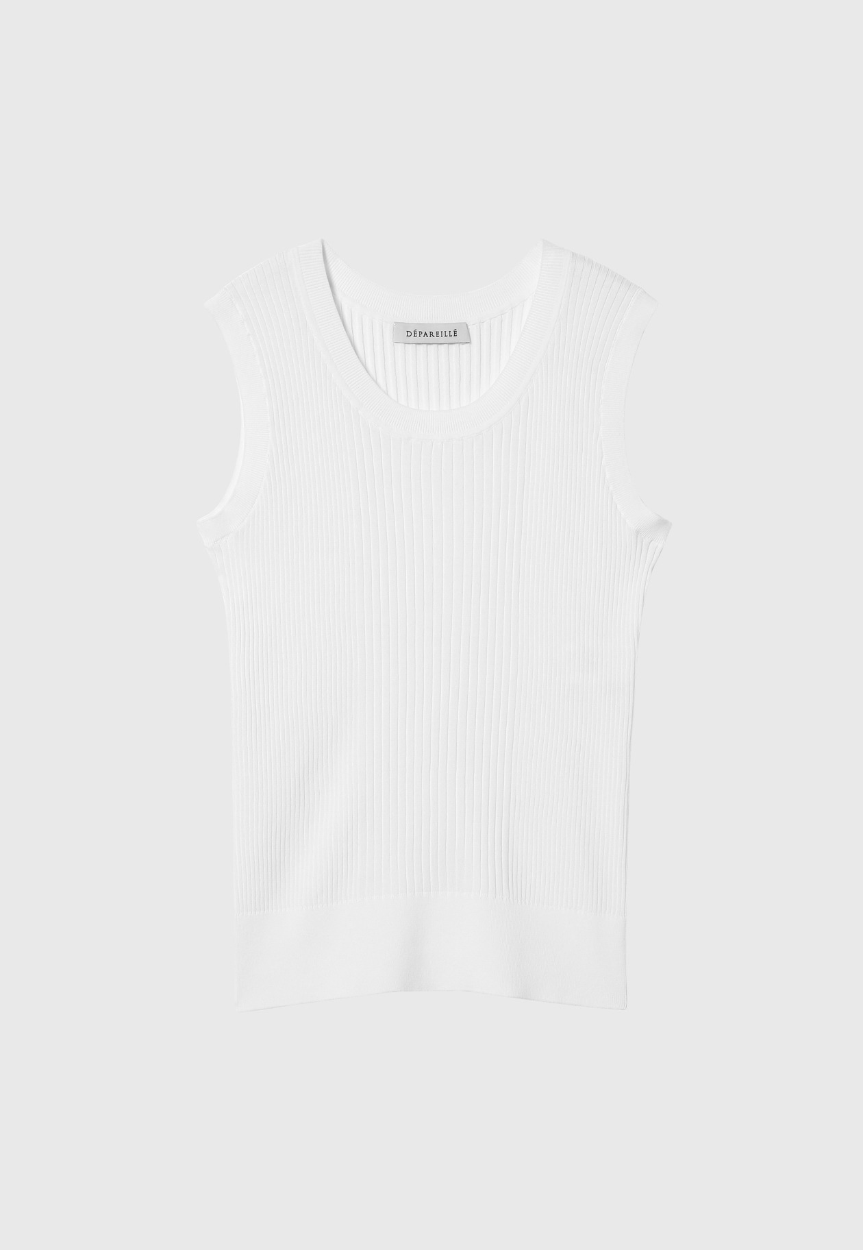 COTTON RIB NO SLEEVE / コットンリブノースリーブ 詳細画像 White 1