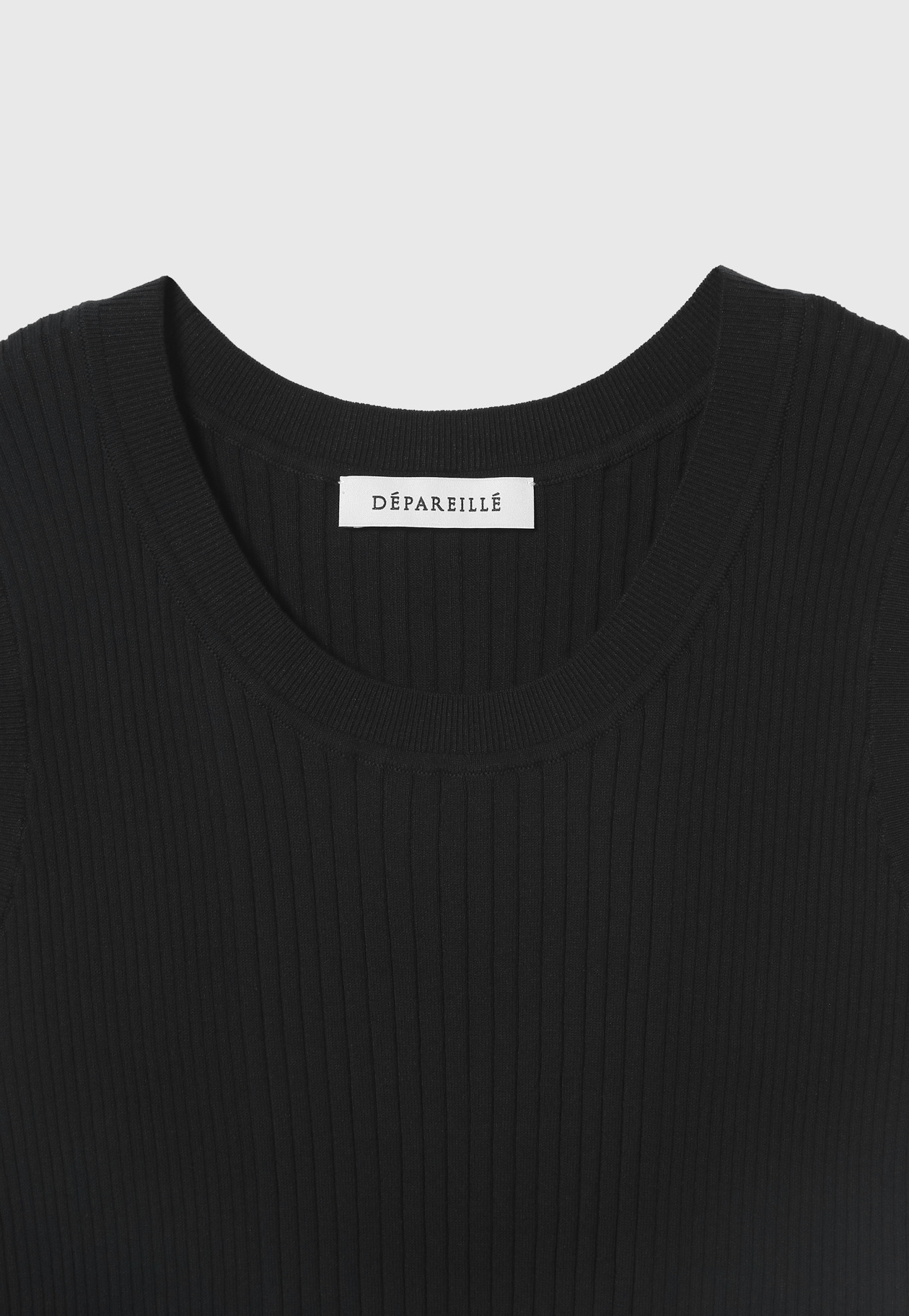 COTTON RIB NO SLEEVE / コットンリブノースリーブ 詳細画像 Black 3