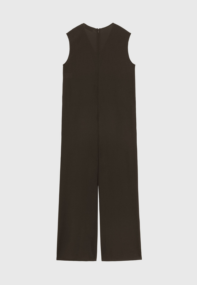TRIACETATE JERSEY COMBINAISON / トリアセテートジャージーコンビネゾン 詳細画像 Brown 2