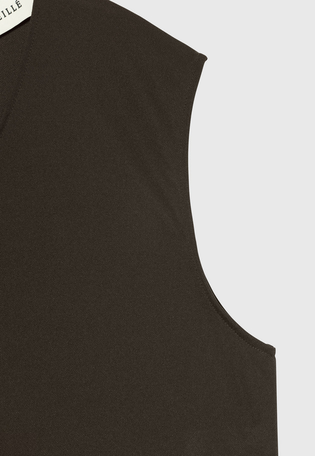 TRIACETATE JERSEY COMBINAISON / トリアセテートジャージーコンビネゾン 詳細画像 Brown 4