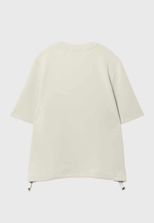 PONTE DRAWSTRING T-SHIRT / ポンチドローストリングTシャツ 詳細画像 Beige 2