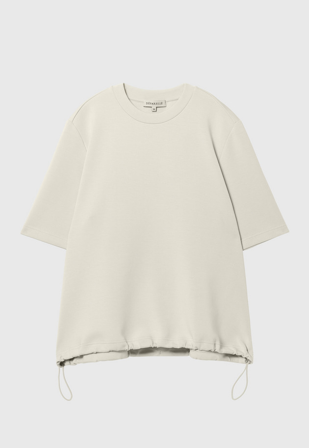 PONTE DRAWSTRING T-SHIRT / ポンチドローストリングTシャツ 詳細画像 Beige 6