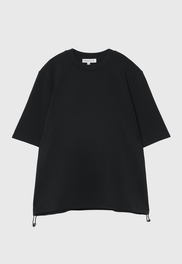 PONTE DRAWSTRING T-SHIRT / ポンチドローストリングTシャツ 詳細画像 Black 1