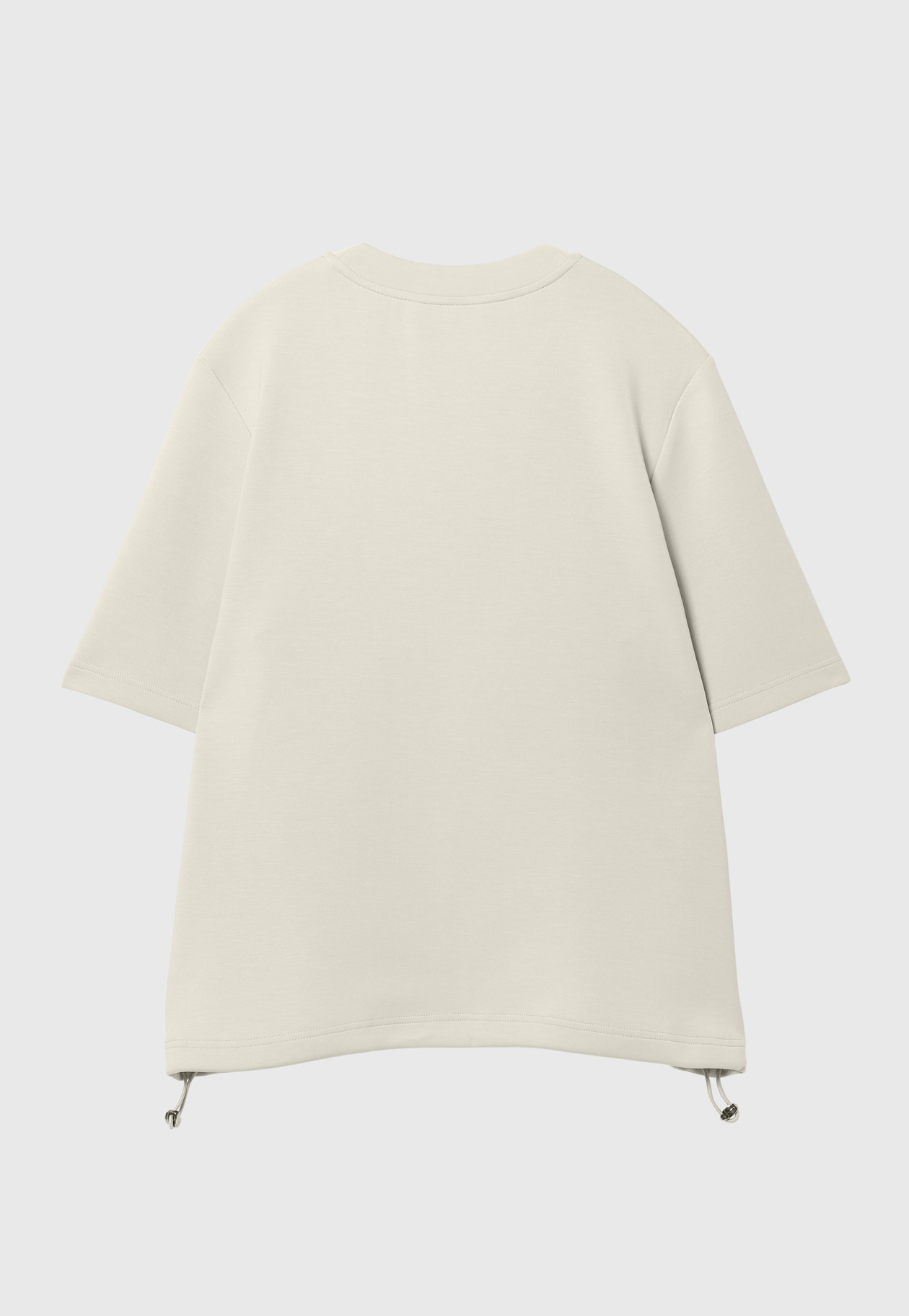 PONTE DRAWSTRING T-SHIRT / ポンチドローストリングTシャツ 詳細画像 Beige 2