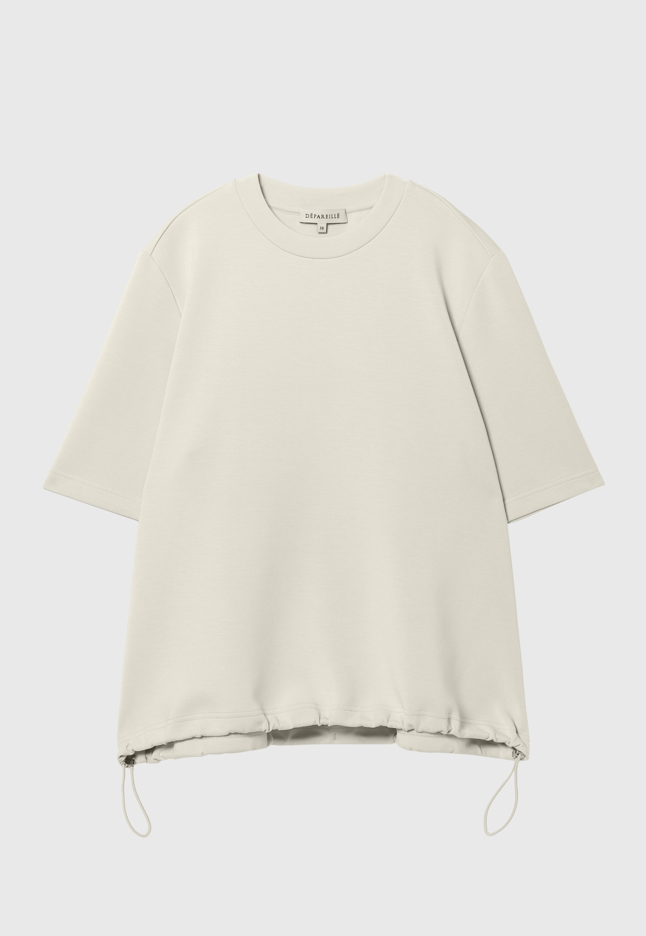 PONTE DRAWSTRING T-SHIRT / ポンチドローストリングTシャツ 詳細画像 Beige 6