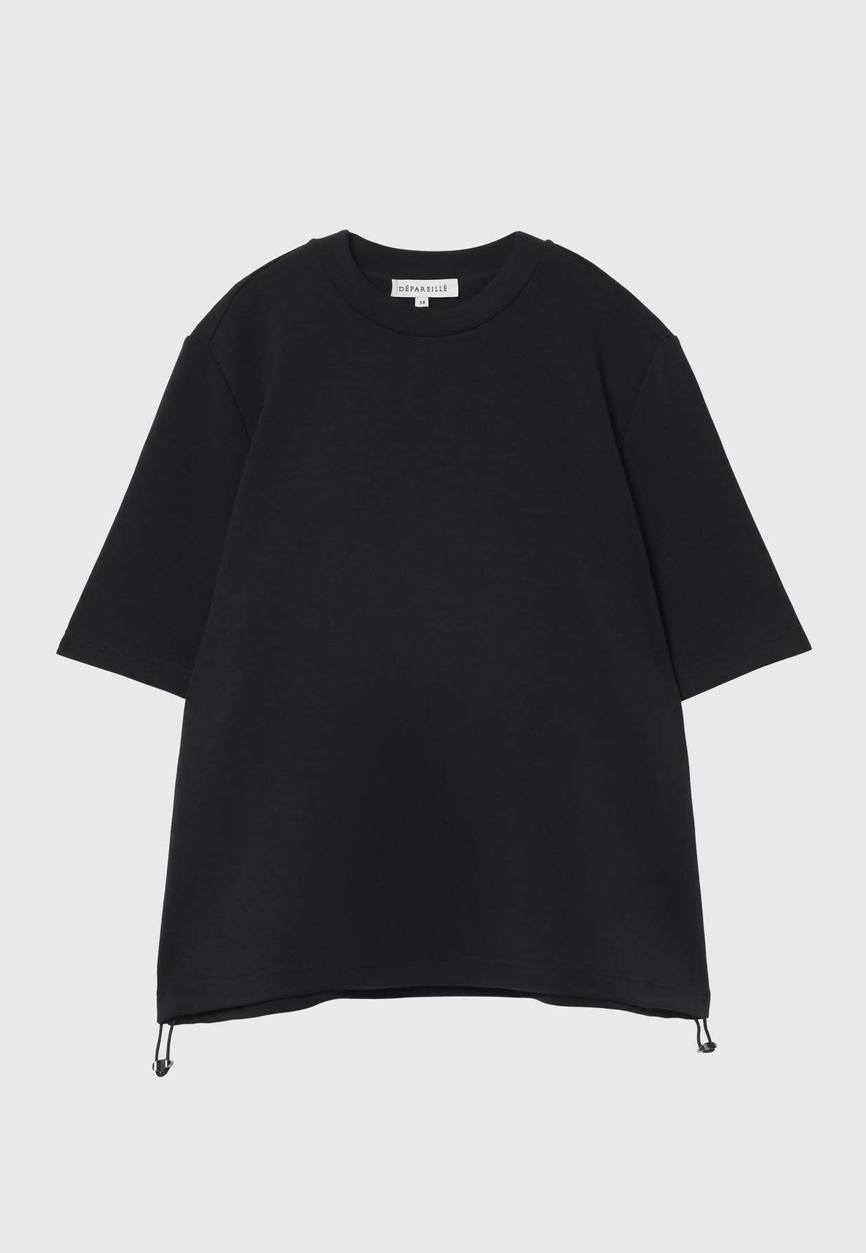 PONTE DRAWSTRING T-SHIRT / ポンチドローストリングTシャツ 詳細画像 Black 1