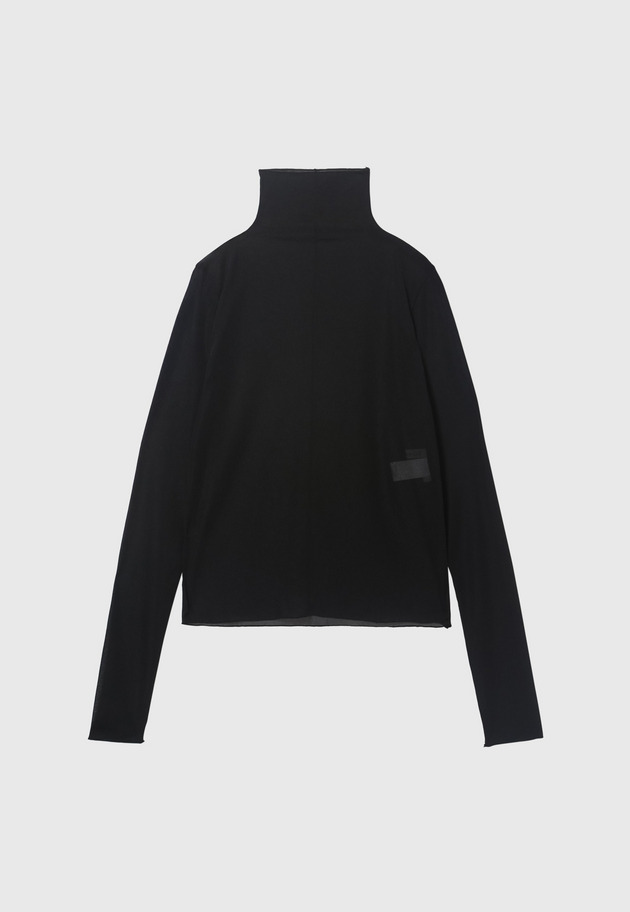 CHIFFON HIGH NECK / シフォンハイネック 詳細画像 Black 1
