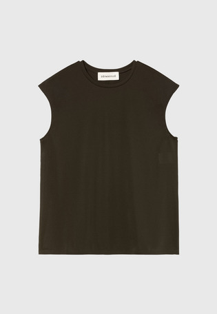 TRIACETATE JERSEY SLEEVELESS TOPS / トリアセテートジャージースリーブレストップス