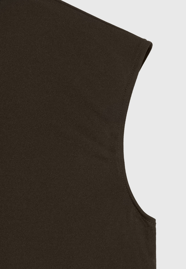 TRIACETATE JERSEY SLEEVELESS TOPS / トリアセテートジャージースリーブレストップス 詳細画像 Brown 4