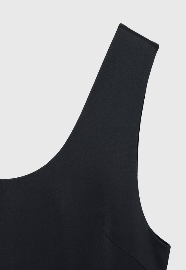 WOOL VISCOSE SATIN JUMPER SKIRT / ウールヴィスコースサテンジャンパースカート 詳細画像 Navy 5