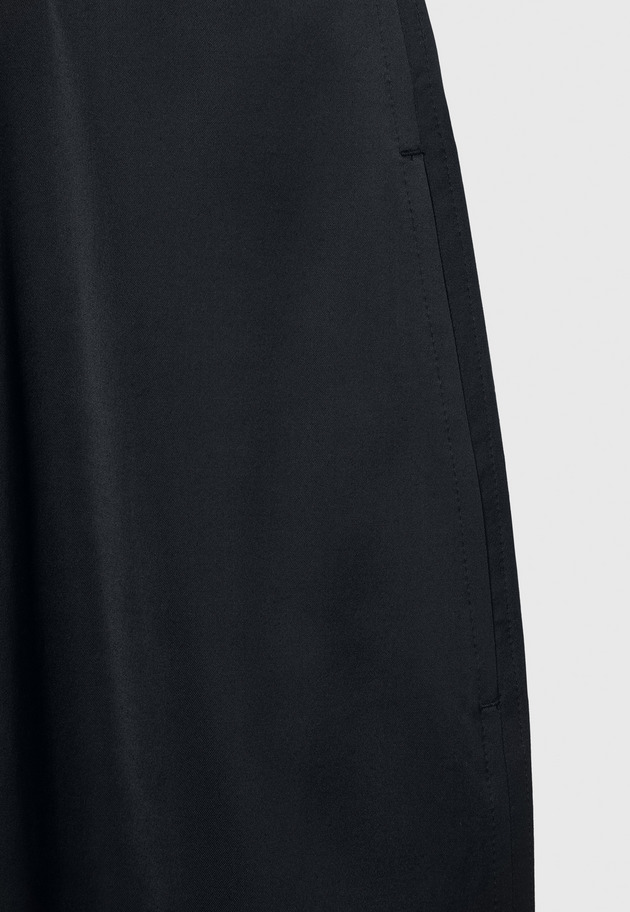 WOOL VISCOSE SATIN JUMPER SKIRT / ウールヴィスコースサテンジャンパースカート 詳細画像 Navy 6