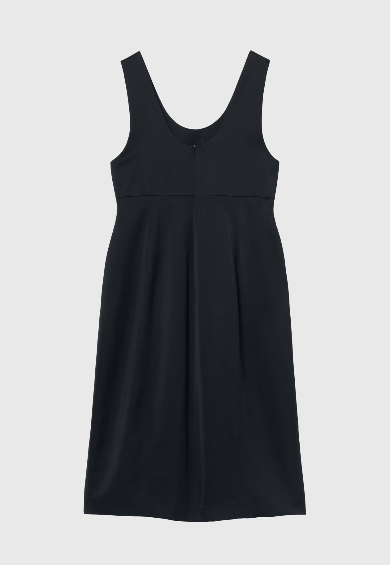 WOOL VISCOSE SATIN JUMPER SKIRT / ウールヴィスコースサテンジャンパースカート 詳細画像 Navy 2