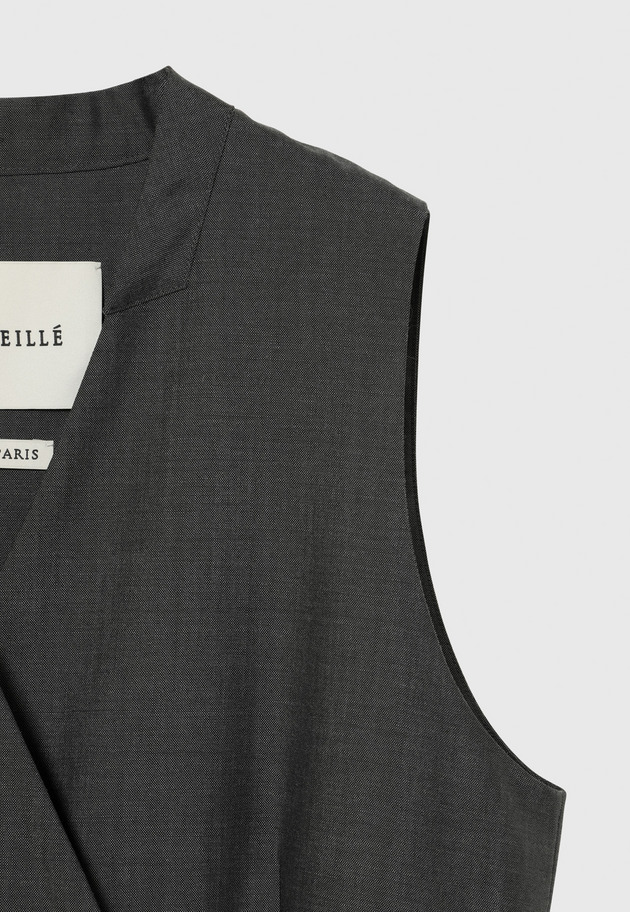 MOHAIR POPLIN COMBINAISON / モヘヤポプリンコンビネゾン 詳細画像 Gray 7