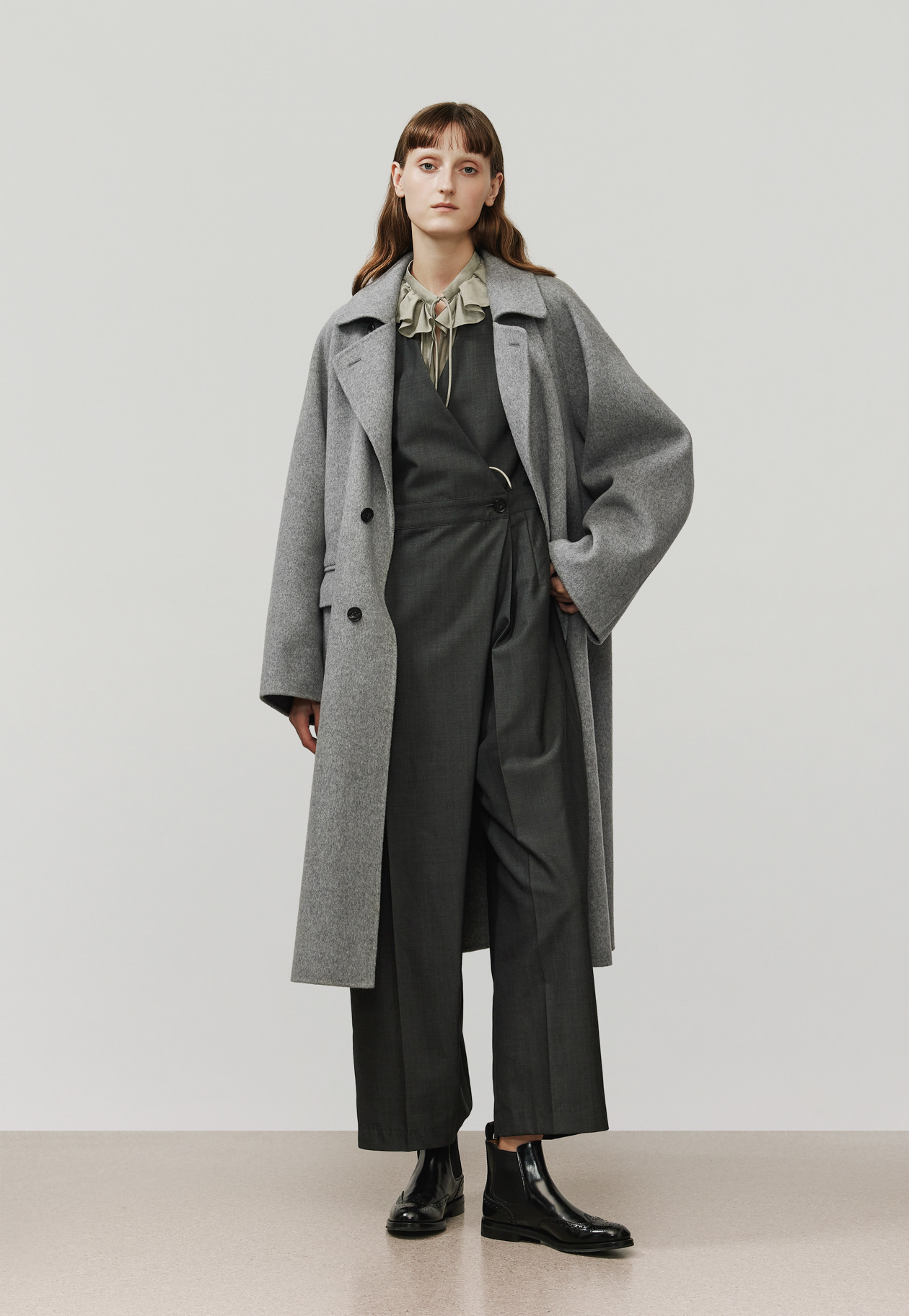 MOHAIR POPLIN COMBINAISON / モヘヤポプリンコンビネゾン 詳細画像 Gray 1