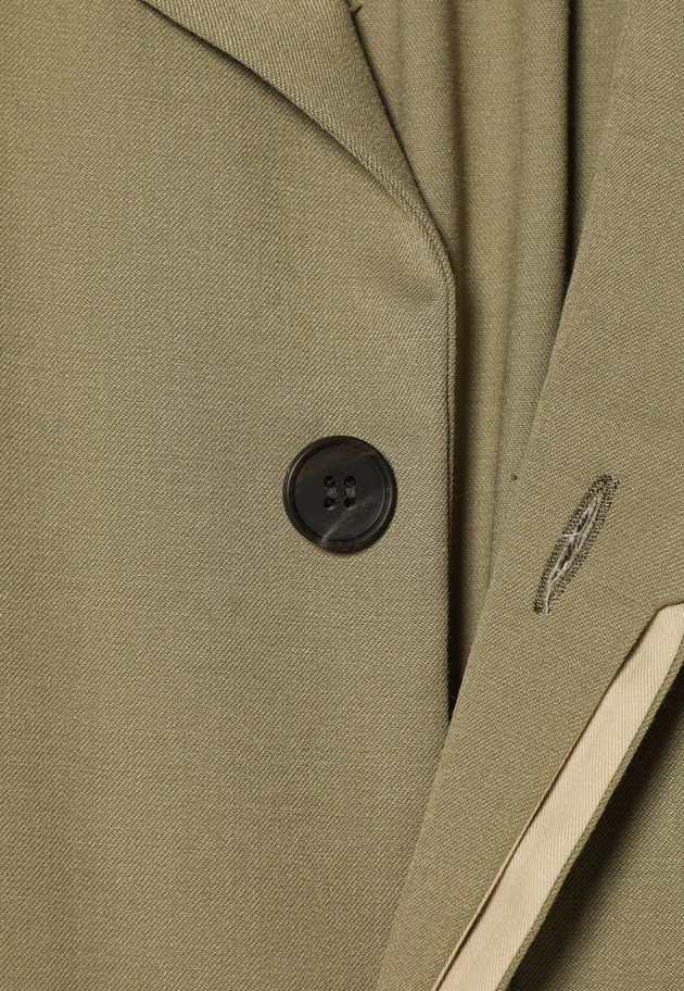 WOOL TWILL SHORT SLEEVE COMBINAISON / ウールツイルショートスリーブコンビネゾン 詳細画像 Beige 2