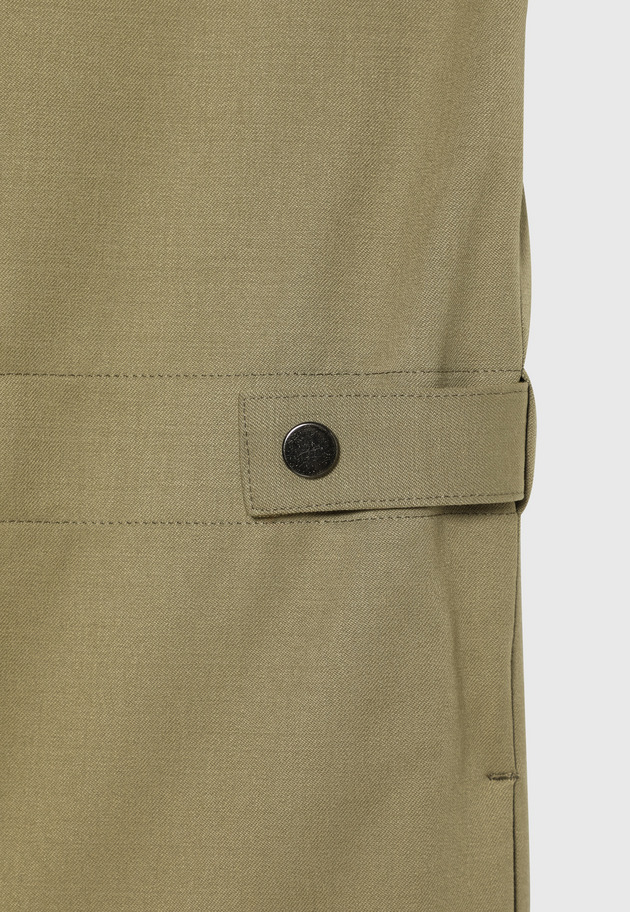 WOOL TWILL SHORT SLEEVE COMBINAISON / ウールツイルショートスリーブコンビネゾン 詳細画像 Beige 3