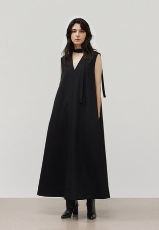 DOSEKIN CHOKER SLEEVELESS DRESS / ドスキンチョーカースリーブレスドレス