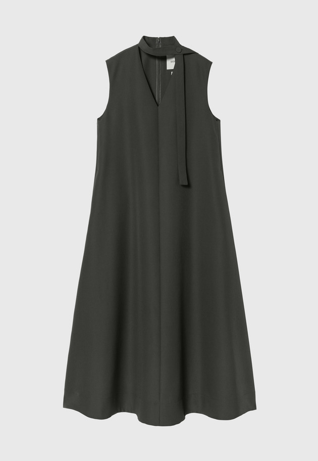 DOSEKIN CHOKER SLEEVELESS DRESS / ドスキンチョーカースリーブレスドレス 詳細画像 Gray 2