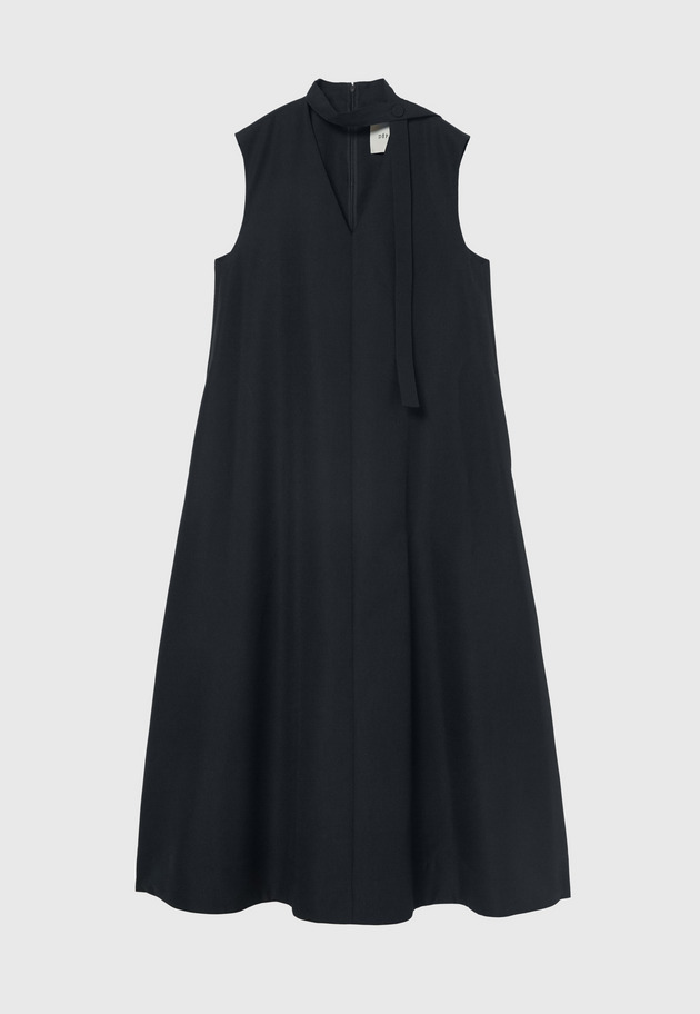 DOSEKIN CHOKER SLEEVELESS DRESS / ドスキンチョーカースリーブレスドレス 詳細画像 Navy 2