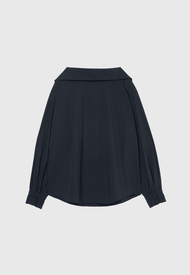 TYPEWRITER FRILL BLOUSE / タイプライターフリルブラウス 詳細画像 Navy 3