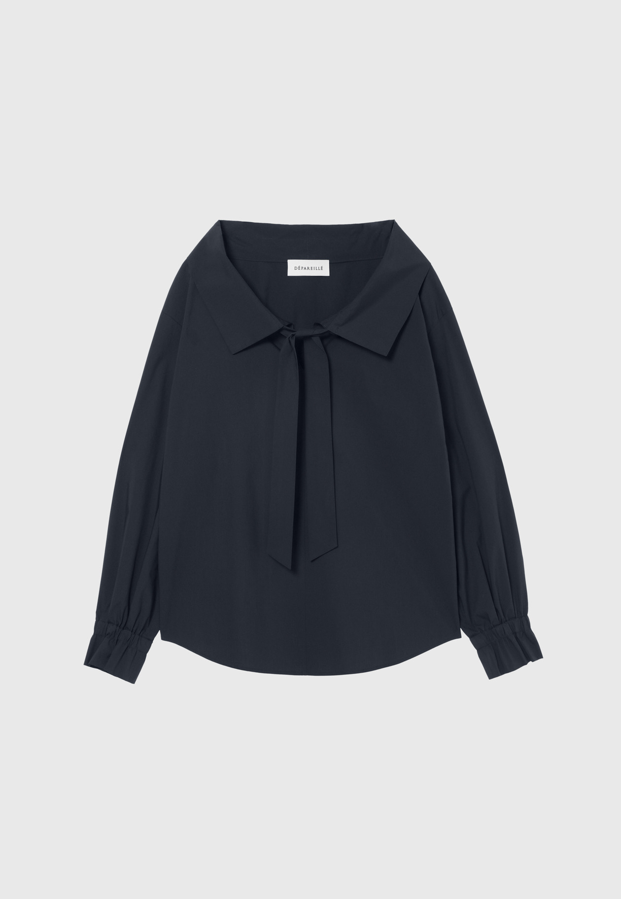 TYPEWRITER FRILL BLOUSE / タイプライターフリルブラウス 詳細画像 Navy 1