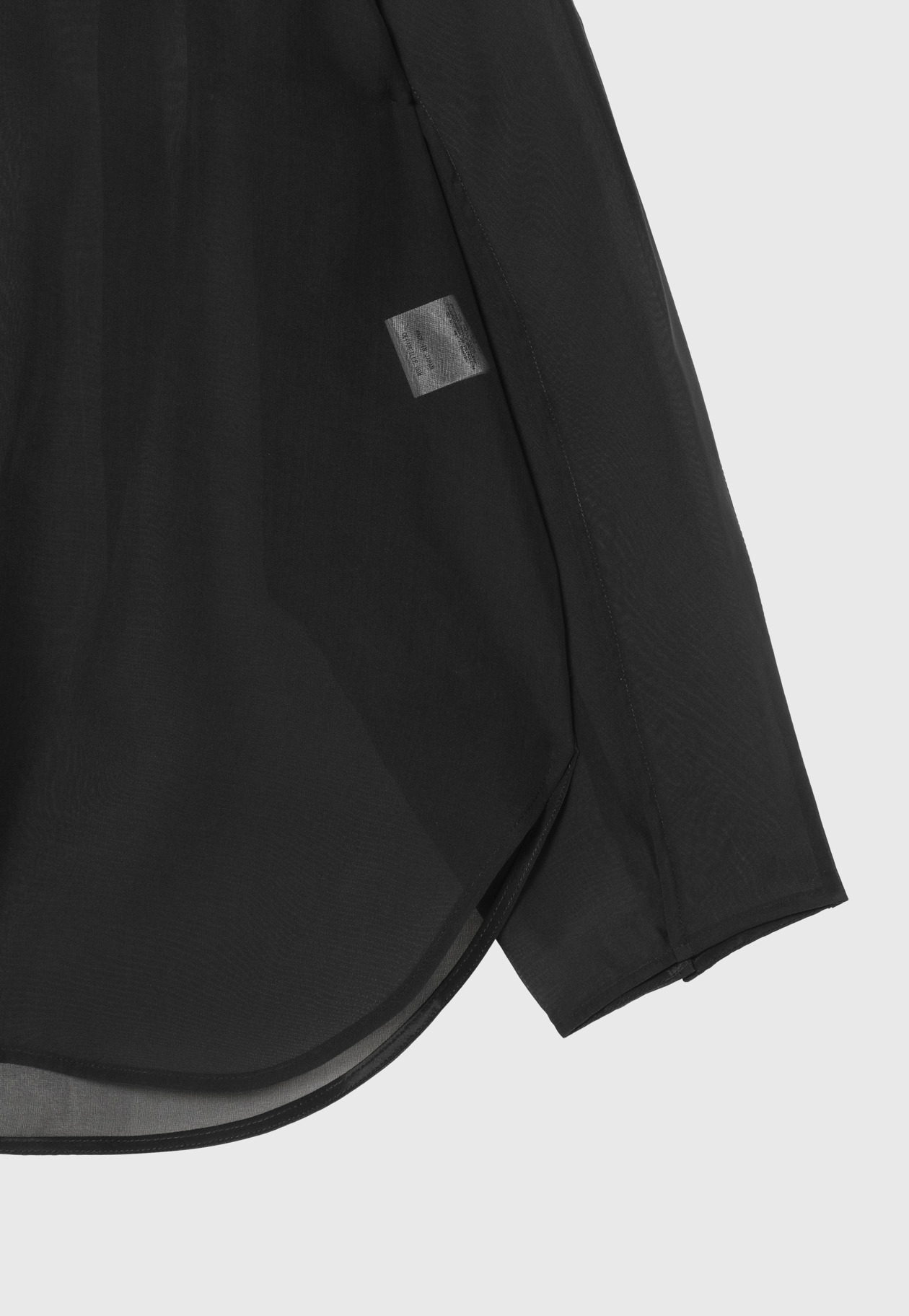 SILK ORGANDY BLOUSE / シルクオーガンジーブラウス 詳細画像 Black 4