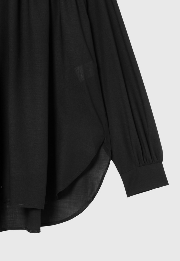 WOOL VIYELLA BOW BLOUSE / ウールビエラボウブラウス 詳細画像 Navy 5