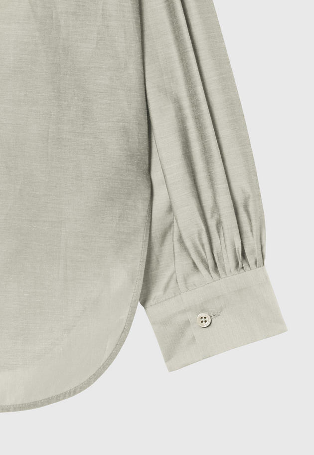 SHEER TAFFETA FRILL BLOUSE / シアータフタフリルブラウス 詳細画像 Gray 5