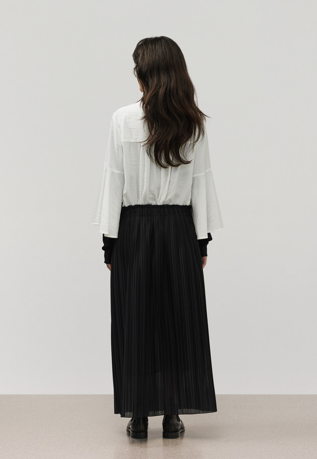 SILK FLARED SLEEVE BLOUSE / シルクフレアスリーブブラウス 詳細画像 White 3