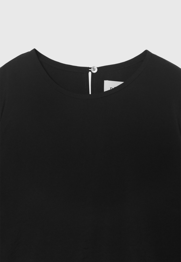 SILK FLARED SLEEVE BLOUSE / シルクフレアスリーブブラウス 詳細画像 Black 3