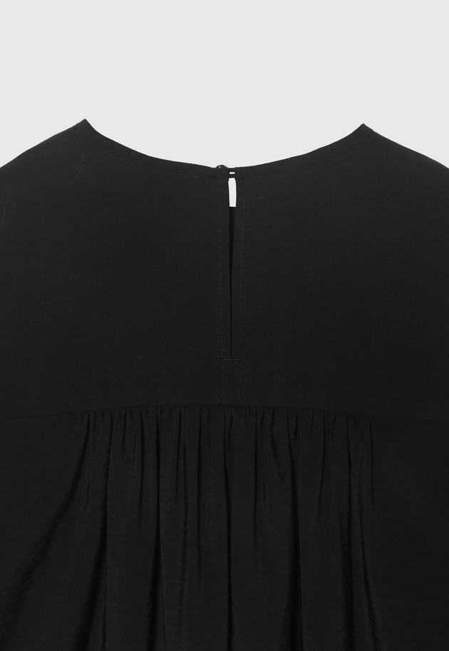 SILK FLARED SLEEVE BLOUSE / シルクフレアスリーブブラウス 詳細画像 Black 4