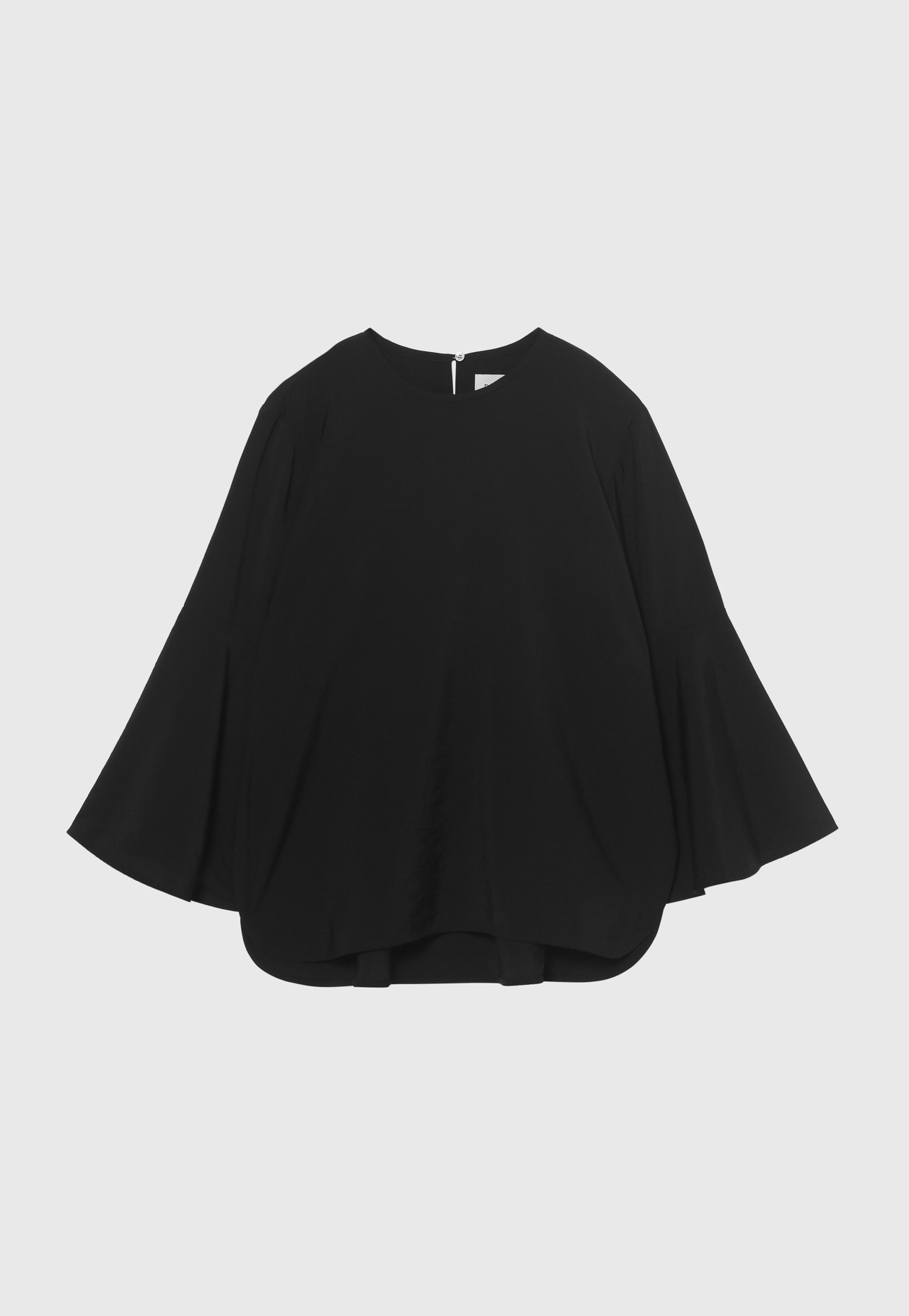 SILK FLARED SLEEVE BLOUSE / シルクフレアスリーブブラウス 詳細画像 Black 1