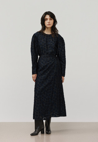 LAME FLOWER JACQUARD BLOUSE / ラメフラワージャガードブラウス
