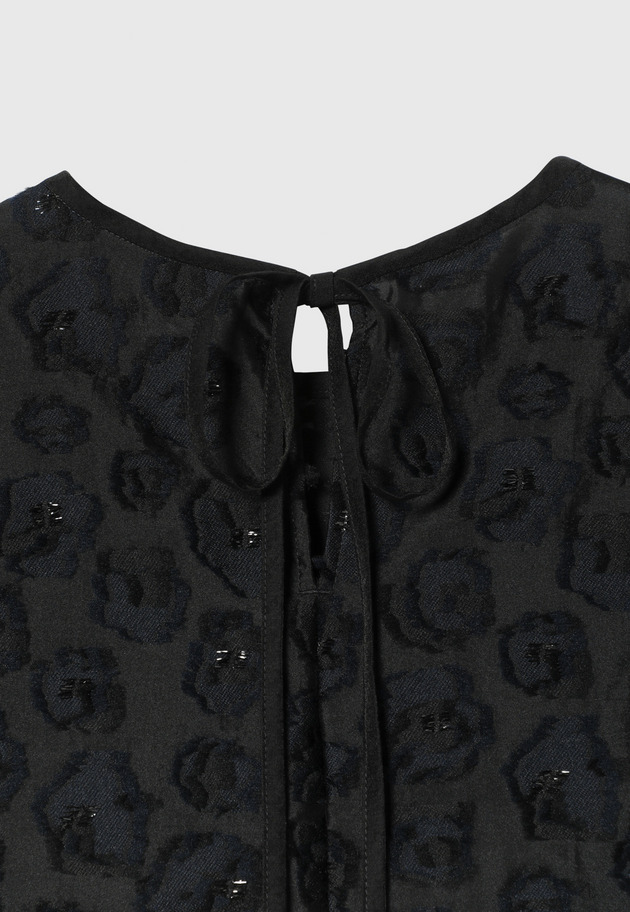 LAME FLOWER JACQUARD BLOUSE / ラメフラワージャガードブラウス 詳細画像 Black 11