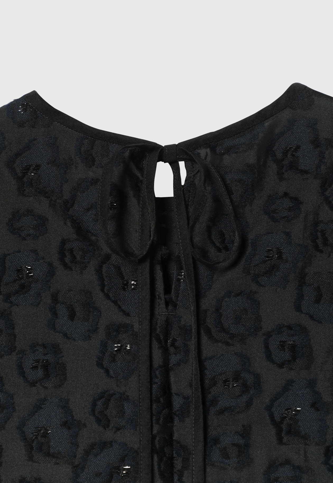 LAME FLOWER JACQUARD BLOUSE / ラメフラワージャガードブラウス 詳細画像 Black 11