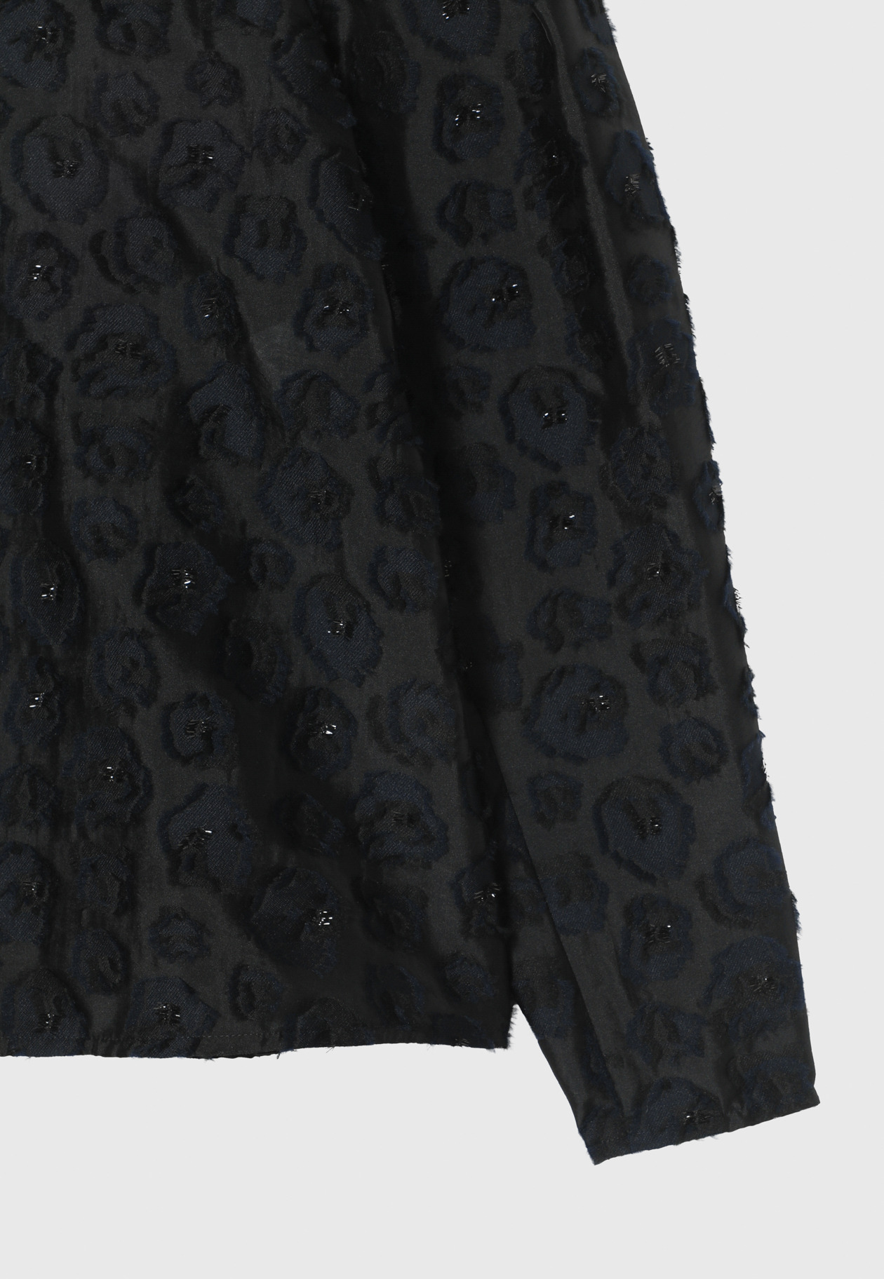 LAME FLOWER JACQUARD BLOUSE / ラメフラワージャガードブラウス 詳細画像 Black 12