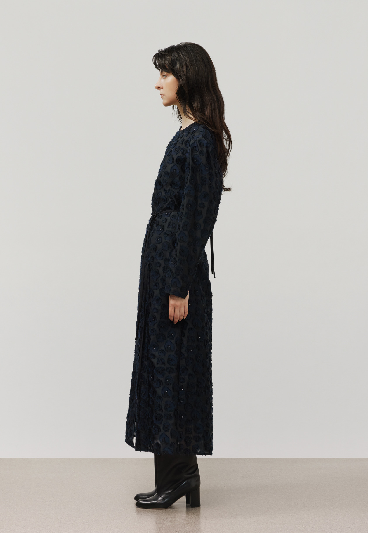 LAME FLOWER JACQUARD BLOUSE / ラメフラワージャガードブラウス 詳細画像 Black 2