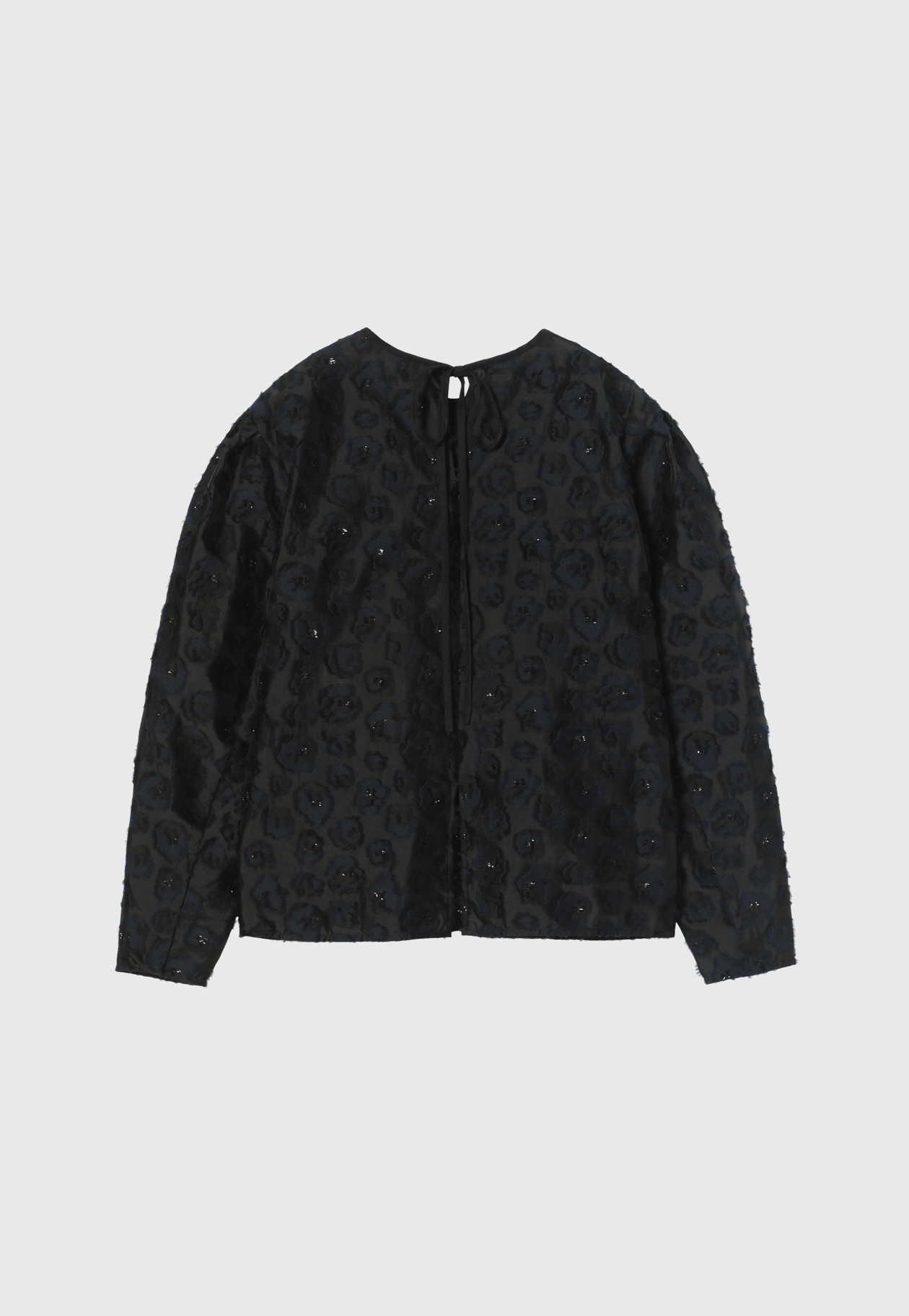 LAME FLOWER JACQUARD BLOUSE / ラメフラワージャガードブラウス 詳細画像 Black 9
