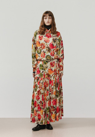 JACQUARD FLOWER BLOUSE / ジャガードフラワーブラウス