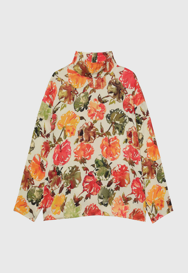 JACQUARD FLOWER BLOUSE / ジャガードフラワーブラウス 詳細画像 OR 6