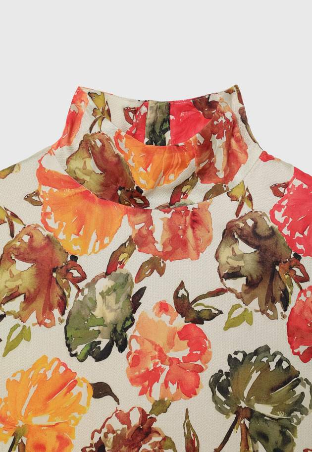 JACQUARD FLOWER BLOUSE / ジャガードフラワーブラウス 詳細画像 OR 8