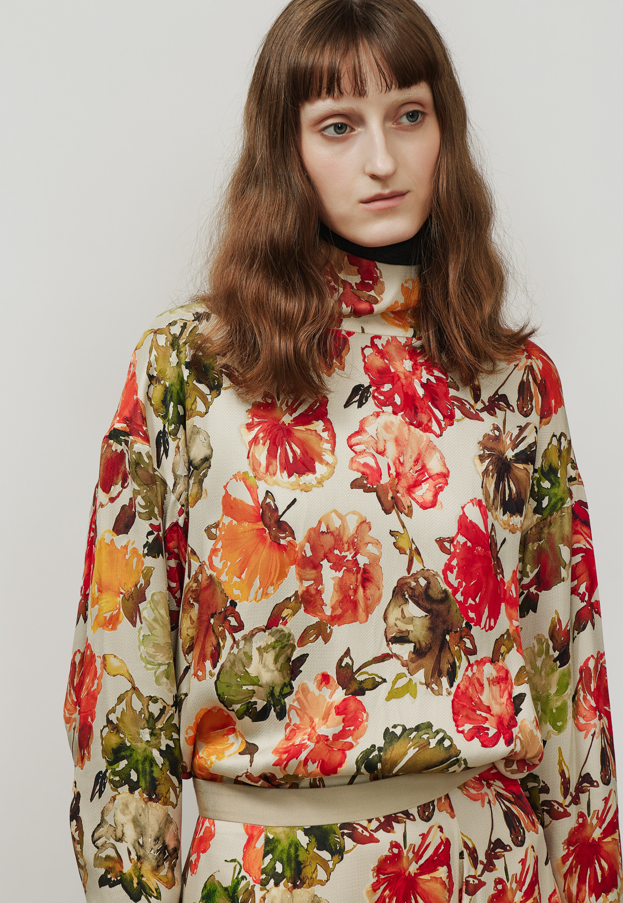 JACQUARD FLOWER BLOUSE / ジャガードフラワーブラウス 詳細画像 OR 5