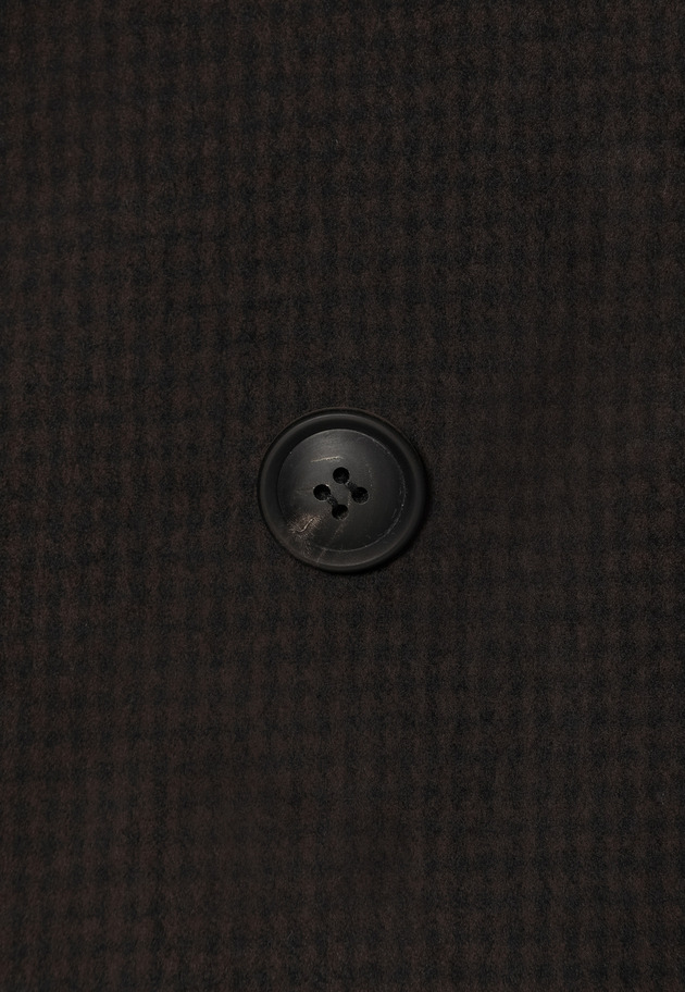 WOOL DOUBLE FACE CHECK BIG COLLAR COAT / ウールダブルフェイスチェックビッグカラーコート 詳細画像 Black 7