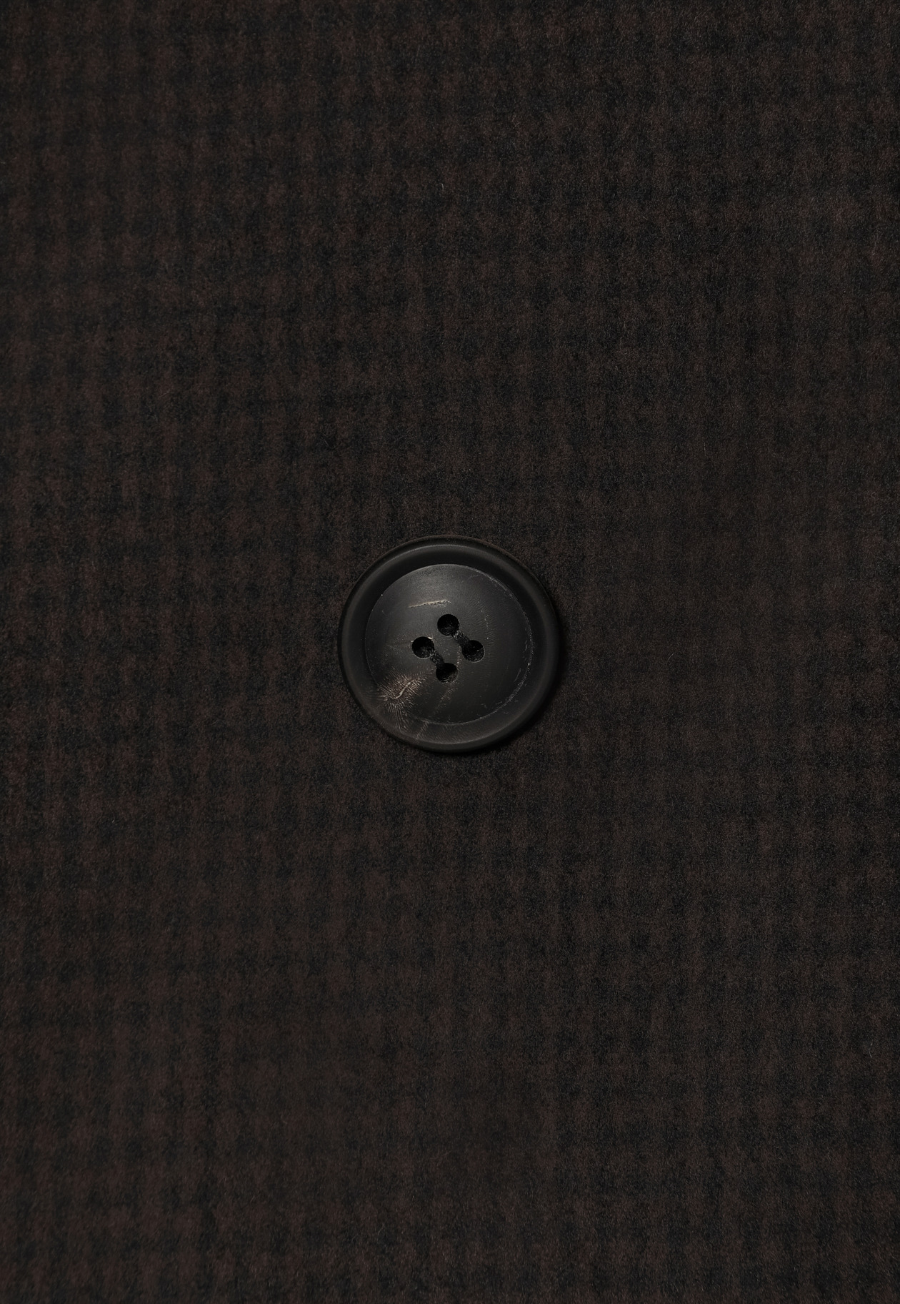 WOOL DOUBLE FACE CHECK BIG COLLAR COAT / ウールダブルフェイスチェックビッグカラーコート 詳細画像 Black 7