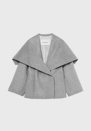 WOOL DOUBLE FACE BIG COLLAR COAT / ウールダブルフェイスビッグカラーコート