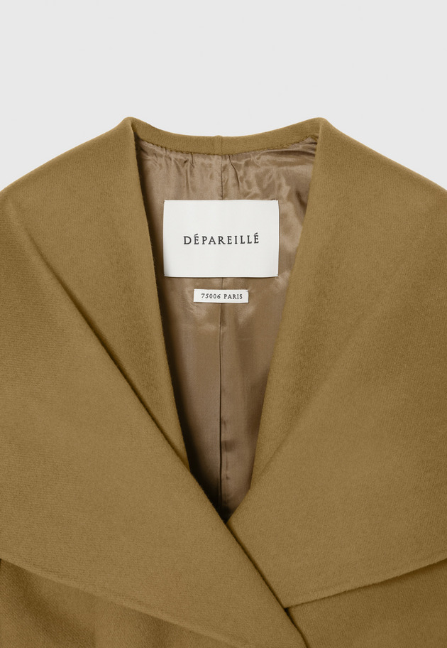 WOOL DOUBLE FACE BIG COLLAR COAT / ウールダブルフェイスビッグカラーコート 詳細画像 Camel 3