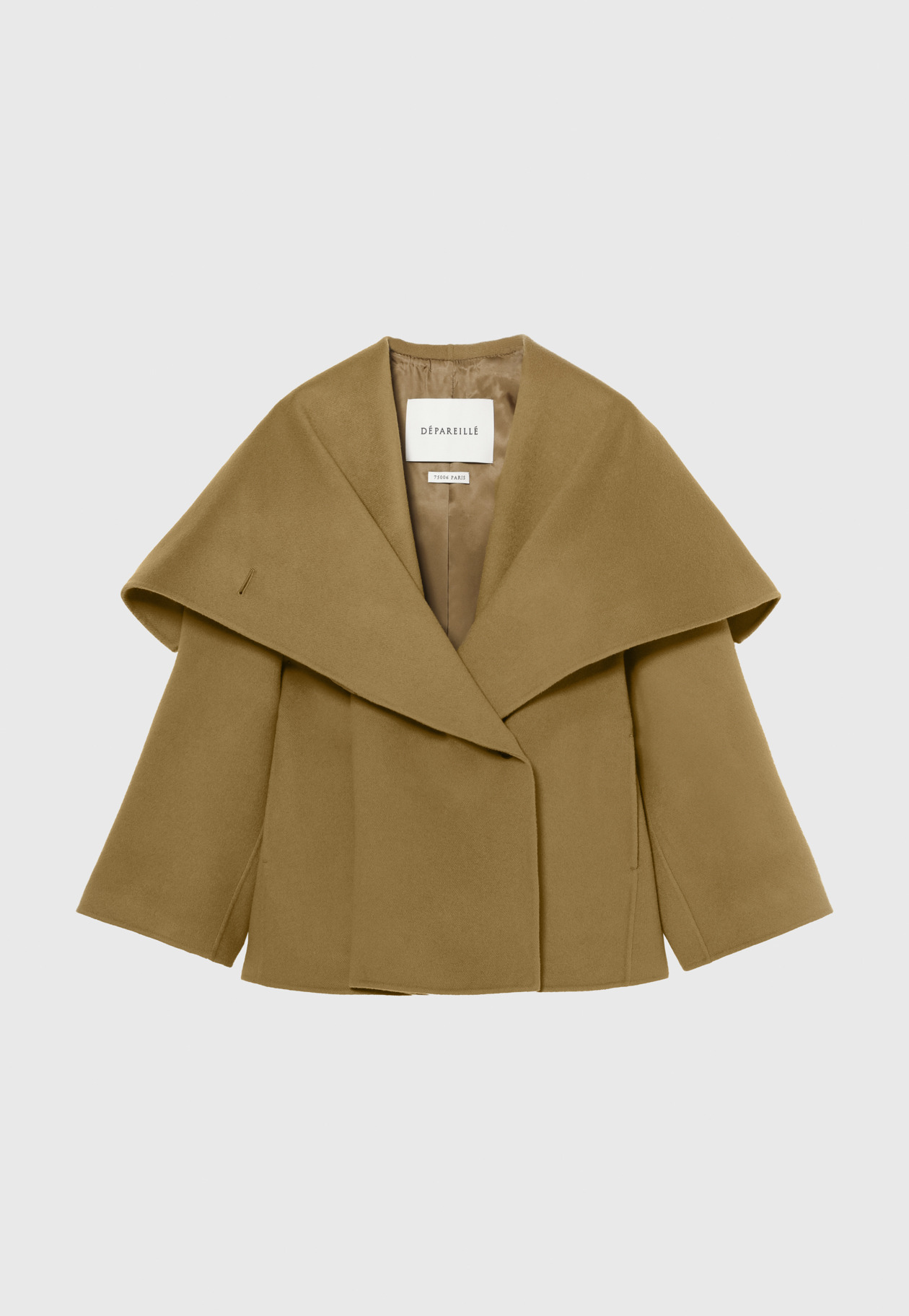 WOOL DOUBLE FACE BIG COLLAR COAT / ウールダブルフェイスビッグカラーコート 詳細画像 Camel 1