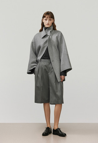 WOOL DOUBE FACE PONCHO COAT / ウールダブルフェイスポンチョコート