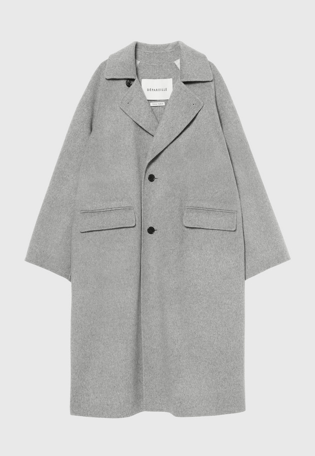 WOOL DOUBLE FACE CHESTER COAT / ウールダブルフェイスチェスターコート 詳細画像 Gray 7