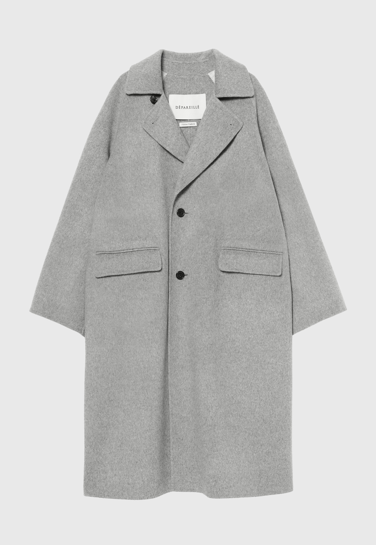 WOOL DOUBLE FACE CHESTER COAT / ウールダブルフェイスチェスターコート 詳細画像 Gray 7